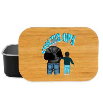 STOLZER OPA-Enkel schwarze Haare Junge Kind - Lunch Box - Schwarz - Vorne