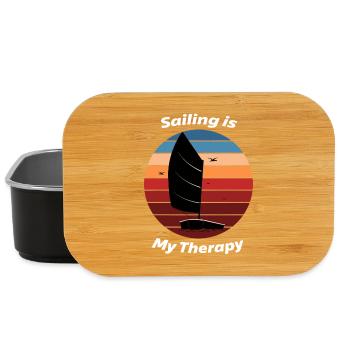 Sailing is my Therapy | Sailing T-Shirt Design - Lunch Box - black - Front