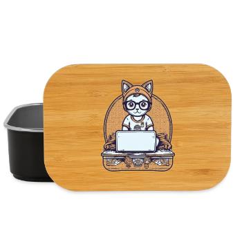 Chat technique au bureau - Boîte à goûter - noir - Devant