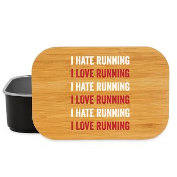I Love Running - I Hate Running - Lunch Box - black - Front