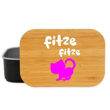 Fitze Fitze Katze Lied Spruch coole lustige Quotes - Lunch Box - Schwarz - Vorne