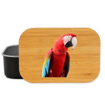 Papageien Vogel T-shirt Geschenk - Lunch Box - Schwarz - Vorne