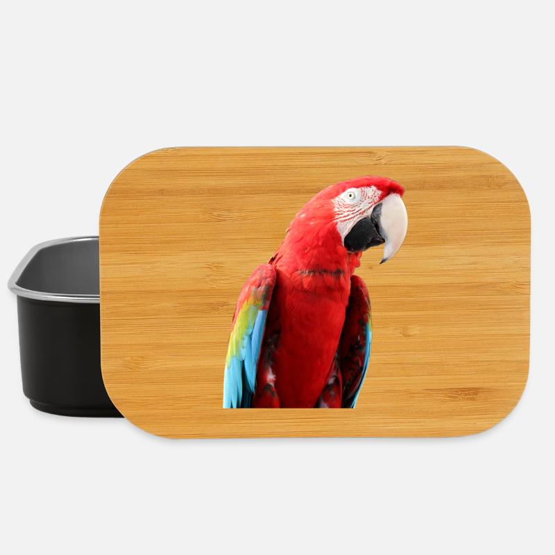 Papageien Vogel T-shirt Geschenk - Lunch Box - Schwarz