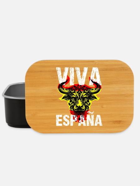 Viva Espana Lang lebe Spanien Torro Fan Design - Lunch Box - Schwarz
