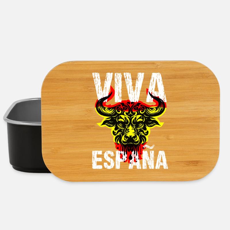 Viva Espana Lang lebe Spanien Torro Fan Design - Lunch Box - Schwarz