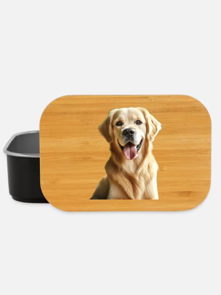 A Happy Golden Retriever - Lunch Box - black