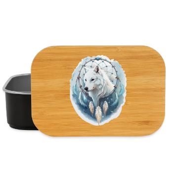 Wolf im Traumfänger - Mystisches Design. - Lunch Box - Schwarz - Vorne