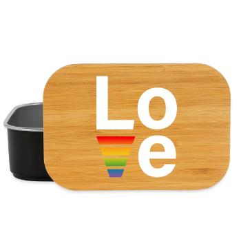 LGBT Regenbogen love Shirt white - Lunch Box - black - Front