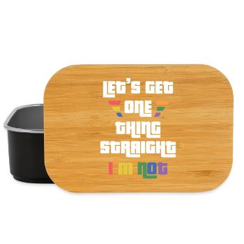 LGBTQ Pride Month - Let's Get One Thing Straight. - Lunch Box - black - Front