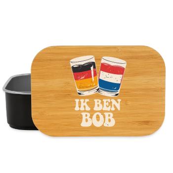 Holländisches Bierglas Paar Design. Ich bin BOB - Lunch Box - Schwarz - Vorne