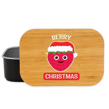 BERRY CHRISTMAS Weihnachten Erdbeere - Lunch Box - Schwarz - Vorne