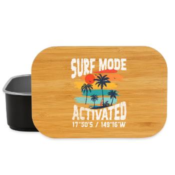 Surf mode activated Copy - Lunch Box - black - Front