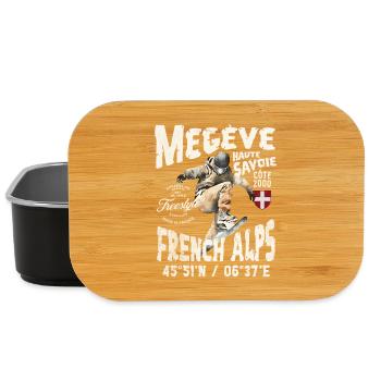 Vintage Französische Alpen Skateboarder Design - Lunch Box - Schwarz - Vorne