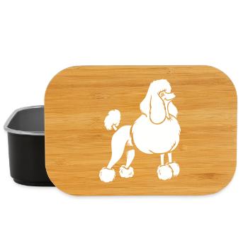 Eleganter Pudel Silhouette weiß Minimalistisch - Lunch Box - Schwarz - Vorne