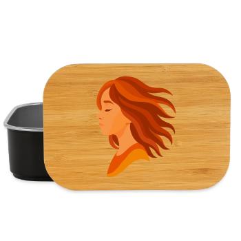 Portrait of a girl with red hair - Lunch Box - black - Front