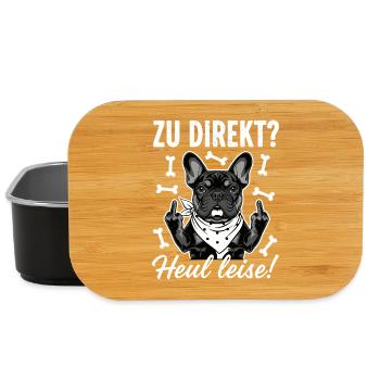 Coole Französische Bulldogge - Lunch Box - Schwarz - Vorne