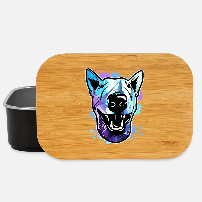 Bullterrier Hund - Lunch Box - Schwarz