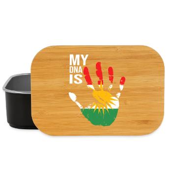 Kurdes du Kurdistan Conception à la main avec drapeau - Boîte à goûter - noir - Devant