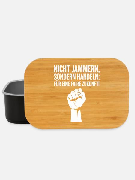 Für eine gerechte Zukunft Protestdesign - Lunch Box - Schwarz