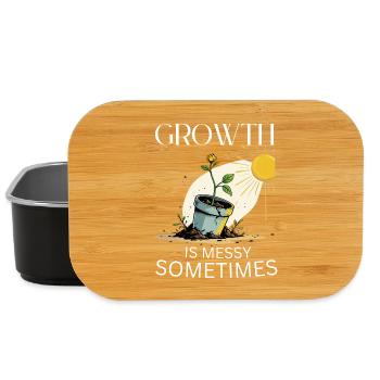 Growth metaphor with flower and sun - Lunch Box - black - Front