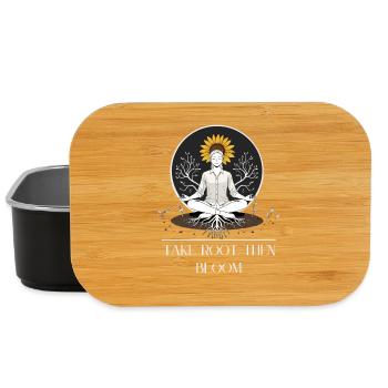 Meditative Wurzelgestaltung mit Sonnenblume - Lunch Box - Schwarz - Vorne