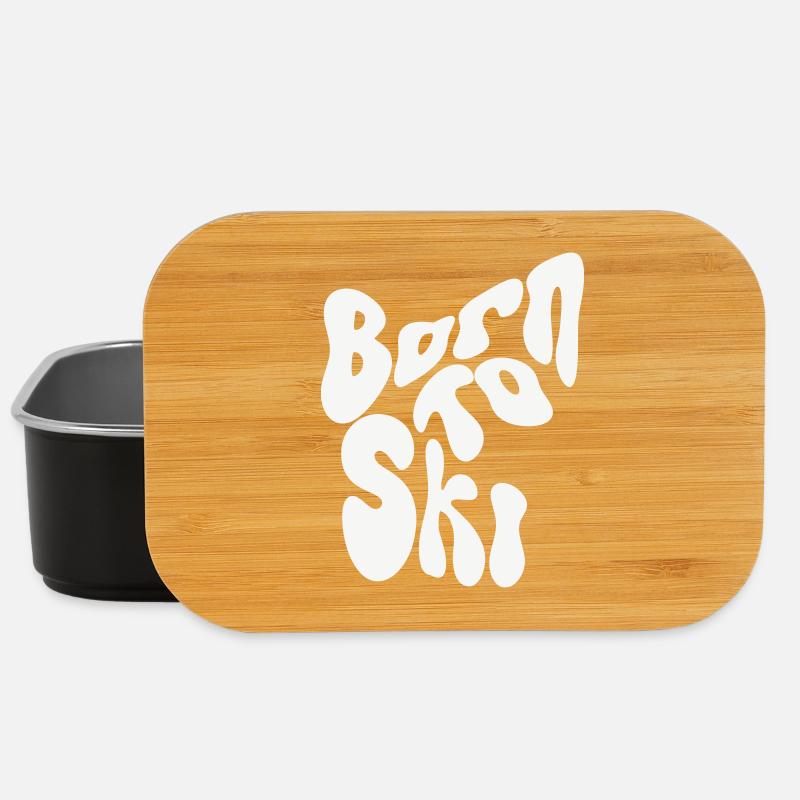 Born to Ski - Winter Design - Lunch Box - Schwarz