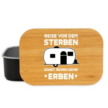 Travel before dying, otherwise your heirs will travel - Lunch Box - black - Front