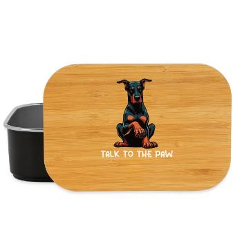 Talk to the Paw Doberman Doberman Owner - Lunch Box - black - Front
