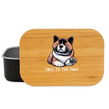 Talk To the Paw Akita Akitabesitzer Akitahund - Lunch Box - black - Front