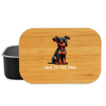 Talk to the Paw Miniature Pinscher Pinscher Minpin - Lunch Box - black - Front