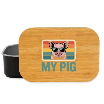 0 Days Since My Pig Ignored Me Pig Farmer Lover - Lunch Box - Schwarz - Vorne