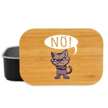 non facile non non chat chat drôle de dicton - Boîte à goûter - noir - Devant