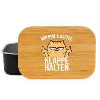 Ne parlez pas à vous avant votre premier café - le matin - Boîte à goûter - noir - Devant
