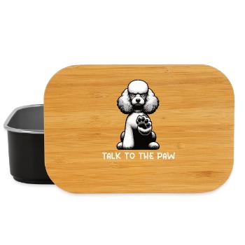 Talk to the Paw Pudel Pudelbesitzer Pudelliebhaber - Lunch Box - Schwarz - Vorne