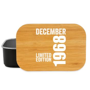 Retro Birthday Gift - December 1968 - Lunch Box - black - Front