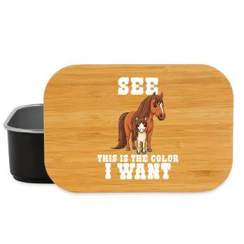 Humour Cheval Cavalier Équitation - Boîte à goûter - noir - Devant