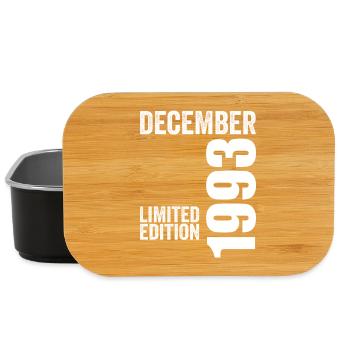 Retro Birthday Gift - December 1993 - Lunch Box - black - Front