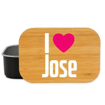I Love Jose Pinkes Herz Ich liebe Jose - Lunch Box - Schwarz - Vorne