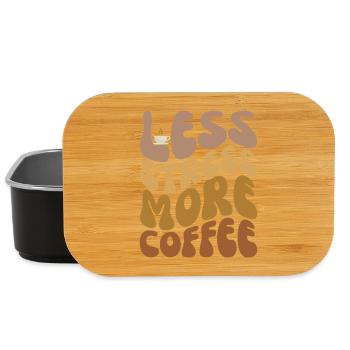 Moins de stress, plus de café - Boîte à goûter - noir - Devant