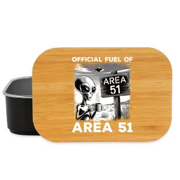 Funny Area 51 Alien UFO Coffee Lovers - Lunch Box - black - Front