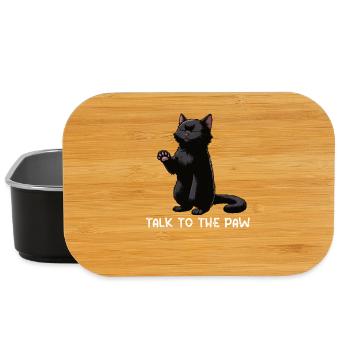 Parler à la patte chat chats chat noir minou - Boîte à goûter - noir - Devant