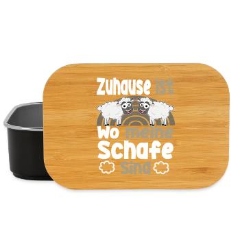 Schafhirte Schäfer Hirte Landwirt Herde Schafe - Lunch Box - Schwarz - Vorne