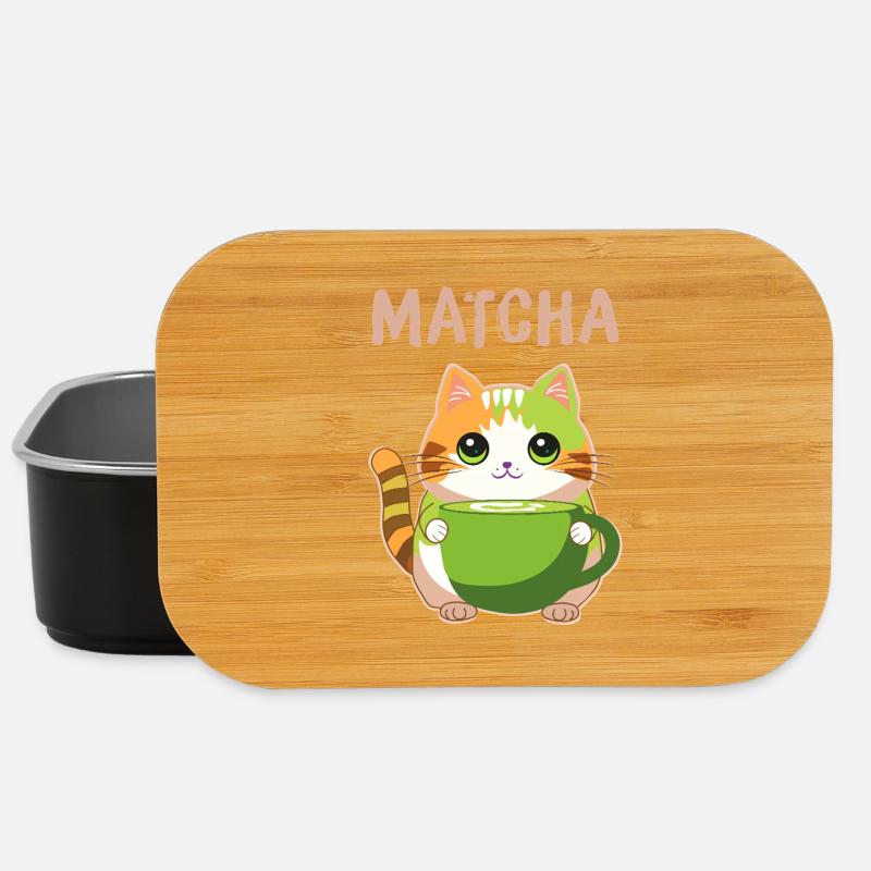 Matcha Katze - Lunch Box - Schwarz