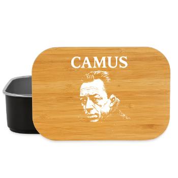 Albert Camus existenzielles Noir-Porträt - Lunch Box - Schwarz - Vorne