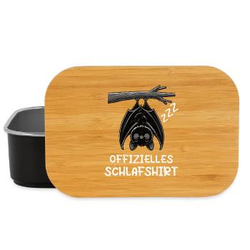 Official Sleeping Shirt Bat Bats - Lunch Box - black - Front