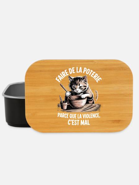 Pottery, because violence is bad - Lunch Box - black