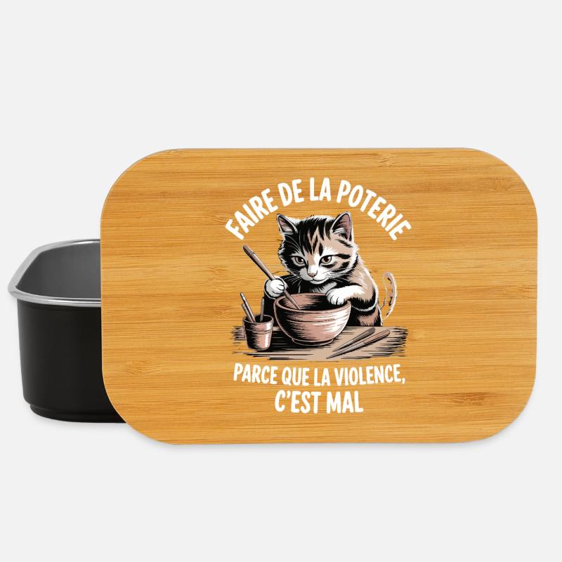 Pottery, because violence is bad - Lunch Box - black