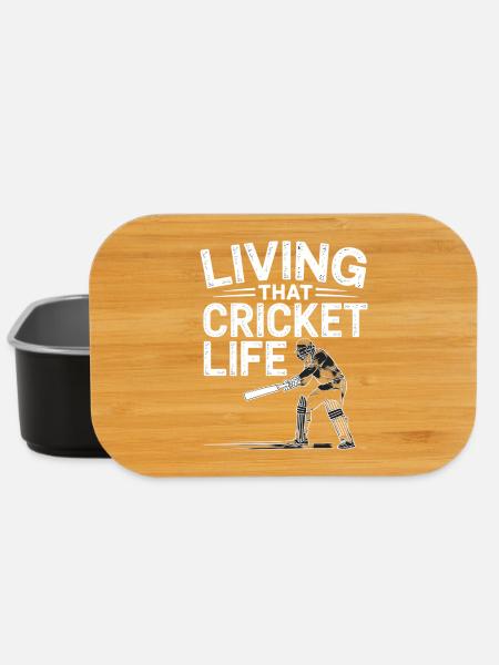 Funny Cricket Saying Vintage Cricket Game - Lunch Box - black
