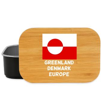 Groenland, Danemark, Europe Drapeau - Boîte à goûter - noir - Devant