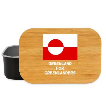 Greenland Flag Circle Emblem - Lunch Box - black - Front